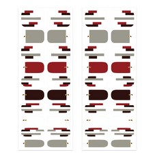 BABAKOKO 凝膠指甲貼 獨特方塊, 紅色, 2個