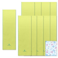 Songwol 松月 Arnaldo Bassini運動毛巾 10入+空氣感搓澡海棉 隨機出貨, 豆綠色, 1組