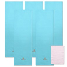 Songwol 松月 運動毛巾 藍色 5入+抹布 粉色, 混色, 1套