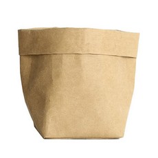 Super Six可水洗牛皮紙袋花盆 12*12*23cm 牛皮紙, 1個