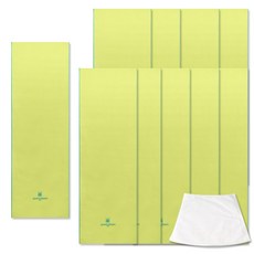 Songwol 松月 Arnaldo Bassini運動毛巾 10入+素色擦手巾, 淺豆綠, 1套