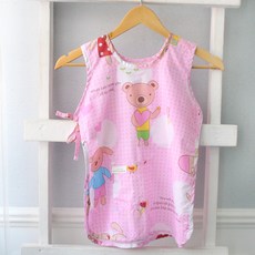 design&Story 孩童純棉圍裙+頭巾, 圍裙(粉紅色)