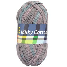 브랜드얀 밀키코튼 블루 면혼방 뜨개실, C90믹스, 1개