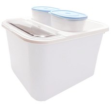 米桶 16kg+五穀雜糧桶 2入, 白色