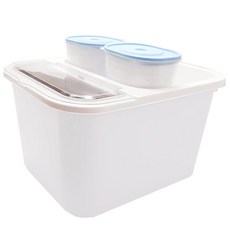 米桶 10kg+五穀雜糧桶 2入, 白色
