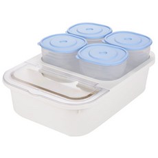 I Living 3kg米桶+分裝桶 4入組, 白色的