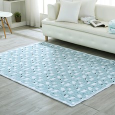 g BEDDING 北極熊泡泡紗床墊兼地毯, 薄荷灰