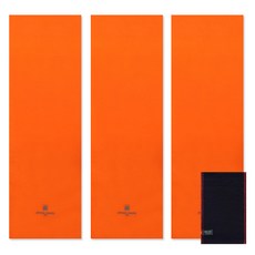 Songwol 松月 運動毛巾 橘色 3入+搓澡巾, 混色, 1套