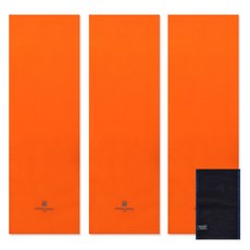 Songwol 松月 Arnaldo Bassini運動毛巾 橘色 3入+黑色搓澡巾, 混色, 1組