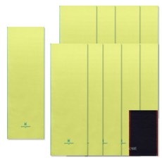 Songwol 松月 運動毛巾 黃色 10入+鑽石搓澡巾 黑色, 混色, 1套