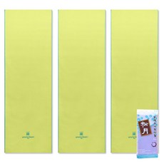 Songwol 松月 運動毛巾 黃綠色 3入+浴巾 隨機出貨, 混色, 1套