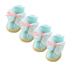 앤티스 반려동물 발보호 신발 나비리본, 스트라이프블루, 1개