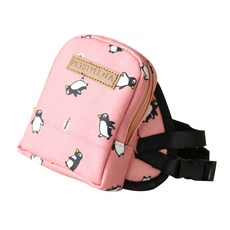 앤티스 반려동물 캐릭터 포켓가방 대형, 펭귄핑크, 1개