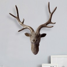Tree 북유럽풍 사슴머리 벽장식, 혼합 색상