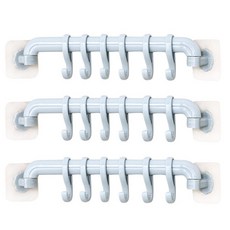 ANTS 廚房用具 6 爪壁掛式掛鉤, 藍色, 3片