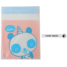 小狗圖案包裝袋 50入+爪子造型貼紙 白色 50入, 1套