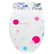 샤바스 도트O형변기카바, 혼합 색상, 1개