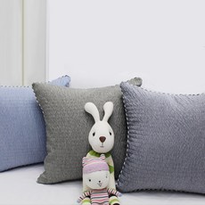 BED&DECO 涼感親膚紗染泡泡紗抱枕套