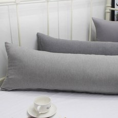 BED&DECO Nature先染身體枕套, 炭灰色
