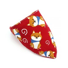 알럽펫 반려동물용 턱받이 M, 레드시바, 1개