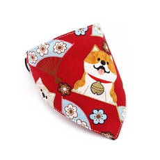 알럽펫 반려동물용 턱받이 L, 레드부채시바, 1개