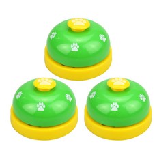 Bycell小狗用訓練用品響鈴, 黃綠色, 3片