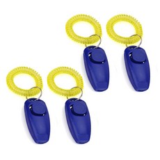 Bissel 狗訓練用品 Clicker Whistle, 藍色, 4件