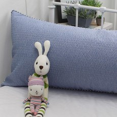 BED&DECO 涼感泡泡紗材質長抱枕套, 天空