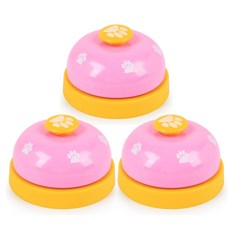 Bycell小狗用訓練用品響鈴, 粉黃色, 3片