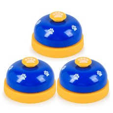 Bycell小狗用訓練用品響鈴, 藍色 黃色, 3片