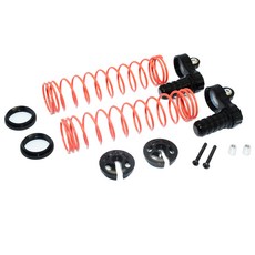 GPM ALUMINIUM FRONT + REAR ADJUSTABLE L SHAPE DAMPER COMPONENTS 바디 미포함 쇽샤프트 세트, BK, 1세트