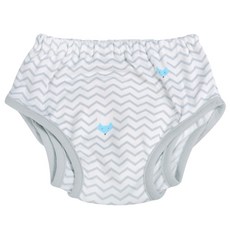 SCANDI mom 印花如廁訓練褲, 灰色波浪狐狸款, 1入