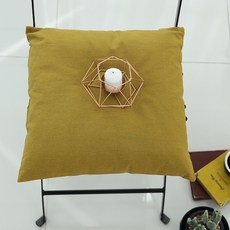 簡約素色靠墊套, Mamaison 深芥末