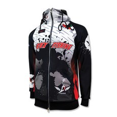 Deuce Seven釣魚機能性Eging連帽釣魚夾克刷毛外套, 白色的