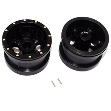 GPM鋁製6孔珠鎖輪轂與尼龍輪框 2.2胎1PR RC車輪, BK, 1套