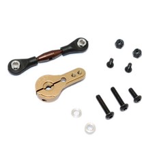 GPM Steel防螺紋推桿帶鋁合金伺服器臂 23T螺紋輸出軸RC伺服器軸, 山雀, 1套