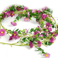 JOART 雛菊人造花藤, 紫色, 1個