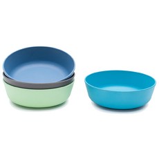 竹製兒童寬式餐碗 4入, Ocean, 1組