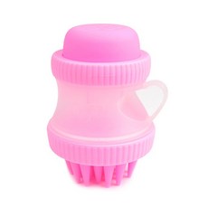 펫나인 반려동물 푸쉬 목욕브러쉬 12 x 8 cm, 핑크, 1개