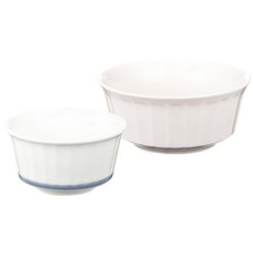 Hwai 瓦片飯湯餐具組 2入, 白藍色, 粉紅色, 飯碗 + 湯碗, 1個