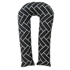 ECONY HOUSE 印花U型抱枕套, 黑色的