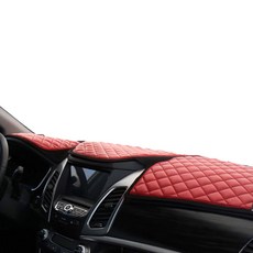 VIP 豪華壓花皮革儀錶板避光墊, 紅色, 起亞Kona(有中置喇叭/有HUD)