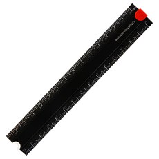 DM KOKUYO 금속 눈금자, 블랙, 1개