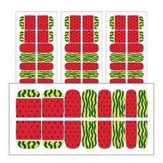 ARYKO 彩色時尚美甲腳趾貼紙, 西瓜, 4個