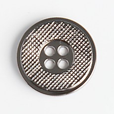 HR大鈕扣 格紋邊黑鈕扣 21mm, 混合顏色, 12入