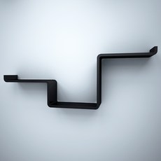 CUBICS 壁掛式收納架 U款, 黑色