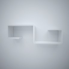 CUBICS 2層壁掛架 S, 白色