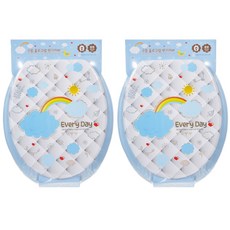 샤바스 구름 홀로그램 변기커버 중형 U형, 혼합 색상