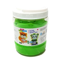 대한산업 칼라클레이 대용량 버켓형, 형광연두, 500g, 1개