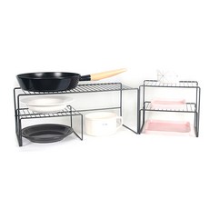 LIVING HAPPY Urban 鍋具 + 碗盤整理架 4件組, 混合顏色, 1個